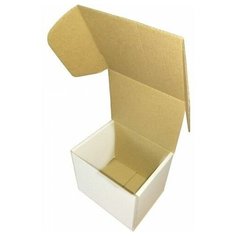 Картонная коробка для хранения и переезда RUSSCARTON, 70х65х60 мм, Т-11 белый/бурый