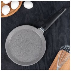 Сковорода блинная 22 см, антипригарное покрытие, цвет светлый мрамор Kukmara