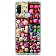 Силиконовый чехол "Елочные игрушки" на Xiaomi Mi A2 Lite / Сяоми Ми А2 Лайт Case Place