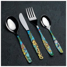 Набор столовых приборов «Джунгли», 4 предмета, с деколью Нытва