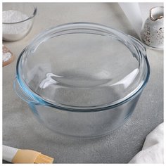 Кастрюля с крышкой круглая 3 л для СВЧ Borcam Pasabahce