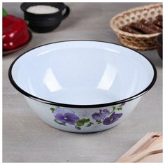 Миска 3,5 л, цвет микс СтальЭмаль