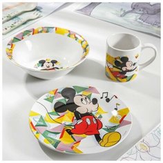 Набор посуды детский «Микки. Цветовой поток», 3 предмета Stor