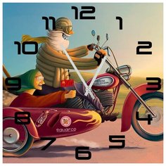 SvS Настенные часы SvS 4002498 Едут на мотоцикле СВС