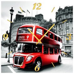 SvS Настенные часы SvS 3501816 Двухэтажный автобус СВС