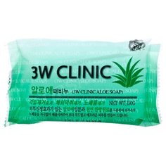 Мыло кусковое 3W CLINIC Dirt Soap алоэ, 120 г