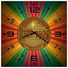 SvS Настенные часы SvS 3502457 Золотая сфера СВС