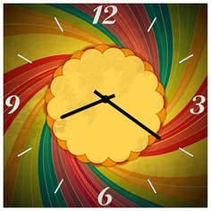 SvS Настенные часы SvS 3502762 Красно-желто-зеленый рисунок СВС