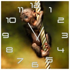 SvS Настенные часы SvS 3502518 Мартышка на канате СВС