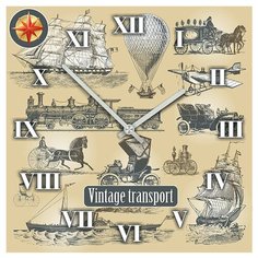 SvS Настенные часы SvS 4001588 Vintage Transport СВС