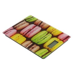 Весы кухонные LuazON LVK-702, электронные, до 7 кг, рисунок "Макарон"