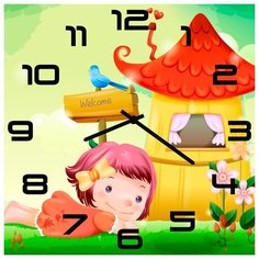 SvS Настенные часы SvS 3002657 Девочка на траве СВС