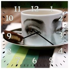 SvS Настенные часы SvS 3501724 Kitchen Чашка с блюдцем и конфета СВС