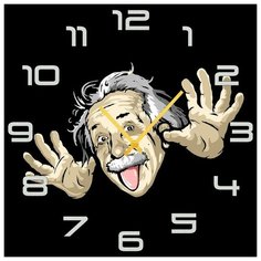 SvS Настенные часы SvS 4002507 Энштейн сошел с ума СВС