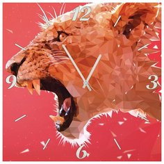 SvS Настенные часы SvS 3002047 Дикая кошка СВС