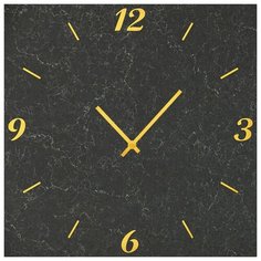 SvS Настенные часы SvS 4002866 Желтые цифры на черном СВС