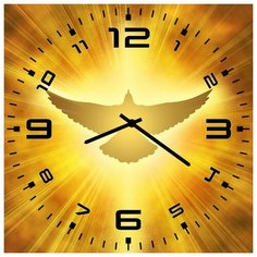 SvS Настенные часы SvS 3002430 Образ птицы в золоте СВС