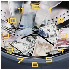 SvS Настенные часы SvS 3001890 Доллары и евро СВС