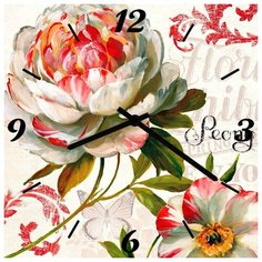 SvS Настенные часы SvS 3002850 Большой красивый цветок СВС