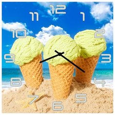 SvS Настенные часы SvS 3502086 Kitchen Три мороженных СВС