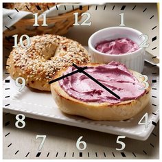 SvS Настенные часы SvS 3501732 Kitchen Булочка с джемом СВС