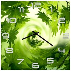 SvS Настенные часы SvS 4001797 Лиственная абстракция СВС