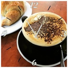 SvS Настенные часы SvS 3001716 Kitchen Кофе с круассаном СВС