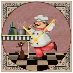 SvS Настенные часы SvS 3502690 Повар готовит СВС