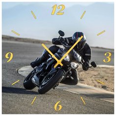SvS Настенные часы SvS 3002015 Вираж мотоциклиста СВС