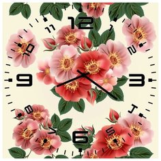 SvS Настенные часы SvS 4002455 Красивые цветы СВС