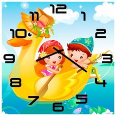 SvS Настенные часы SvS 4002619 Дети плывут на уточке СВС