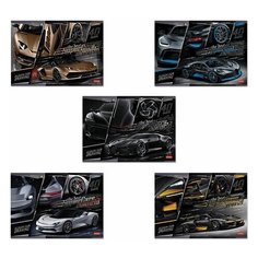 Альбом для рисования А4 40 л., скоба, 3D фольга, мат.ламинация, HATBER, 205х290 мм, "SuperCarsWorld", 40А4лофВ