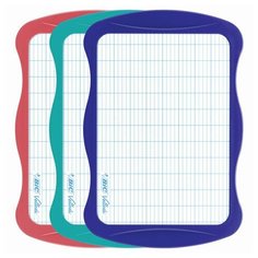 Доска двусторонняя маркерная А4 (200х310 мм),с маркером и стирателем, рамка ассорти, BIC "Velleda", 841362