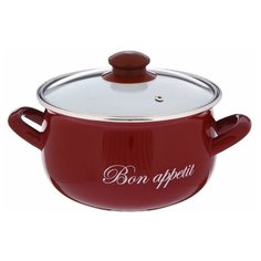 Кастрюля «Бордо» 3,1 л, стеклянная крышка Интерос