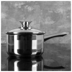 Ковш 1 л "Лотос Традиция", капсульное дно, стеклянная крышка КУХАР