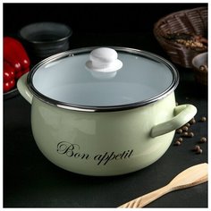 Кастрюля «Лайм» 5,1 л, стеклянная крышка Интерос