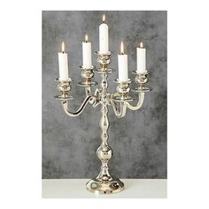 Канделябр вертер под 5 свечей, серебряный, 50 см, Boltze 3160900-boltze