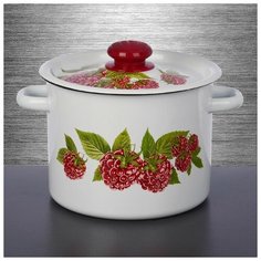 Кастрюля 3,5 л "Розы", декор микс Сибирские товары