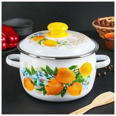 Кастрюля 3 л "Лимоны" сферич, с ободком Сибирские товары