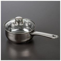 Ковш «Гретта» 1,6 л, d=16 см, капсульное дно, стеклянная крышка Katun