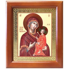 Тихвинская икона Божией Матери, деревянная рамка 12,5*14,5 см Соборъная лавка