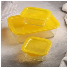 Набор контейнеров Keepn box yellow, 3 шт: 380 мл, 380 мл,1970 мл Luminarc