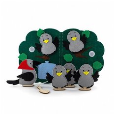 Пальчиковый театр Сказка "Сорока-ворона" (герои+домик) Фетров