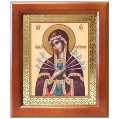 Икона Божией Матери «Семистрельная», рамка 12,5*14,5 см Соборъная лавка