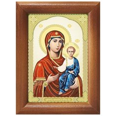 Икона Божией Матери "Одигитрия" Смоленская, рамка 7,5*10 см Соборъная лавка