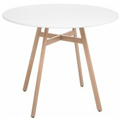 Стол Woodville Skandi Round 90 белый