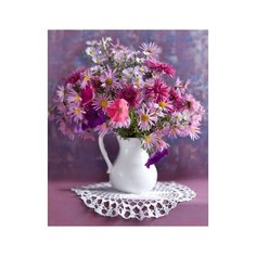 Раскраска на картоне A4 (в конверте). Сиреневый букет (Арт. Р-2441) Рыжий кот