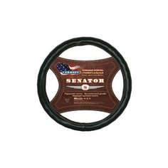 Оплетка руля M 37-38 см кожа "SENATOR VERMONT" черная (Azard)