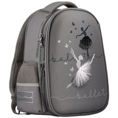 Рюкзак облегченная капсула серый с эргономичной спинкой "балет" Bruno Visconti