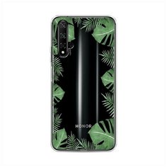 Силиконовый чехол "Листья папоротника рамка" на Honor 20 / Хонор 20 Case Place